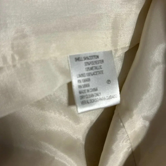 Cremieux Metallic Silver Sleeveless Dress Size 6 Textured Pattern Shift Wedding - Picture 4 of 6